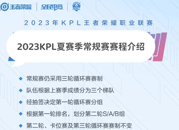 2023KPL夏赛季常规赛赛程介绍 第一第二第三轮赛程安排一览